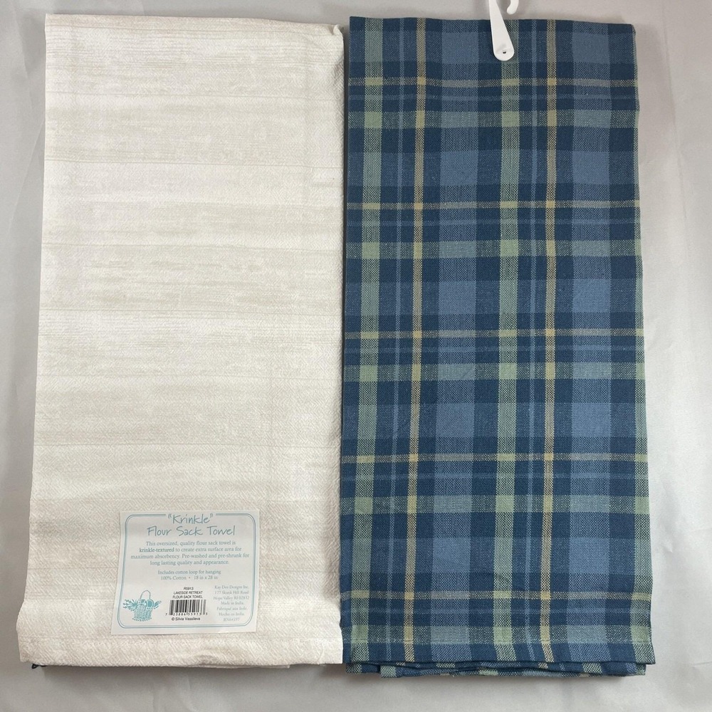 Kay Dee Designs Lake Camp Tea Towel Bundle Live Love Lake Happy Place Blue Plaid - Picture 9 of 9
